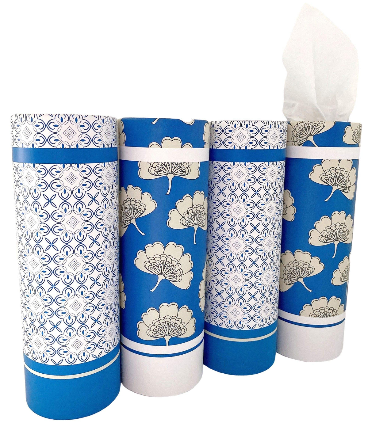 Winoo Design car tissues holder blue cylinder four pack for tidy cars
