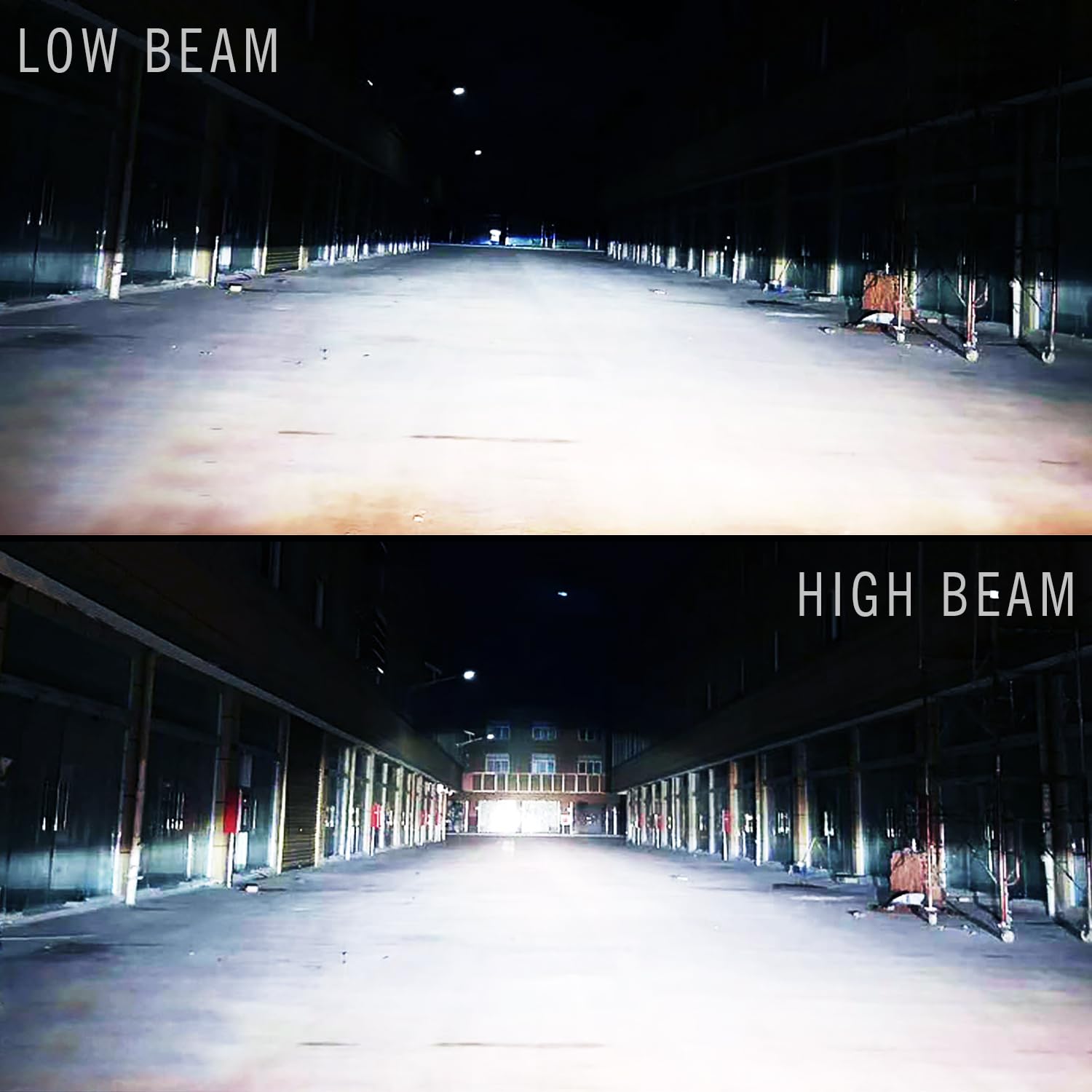 WinPower D1S night road view demonstrating enhanced visibility and road edge clarity