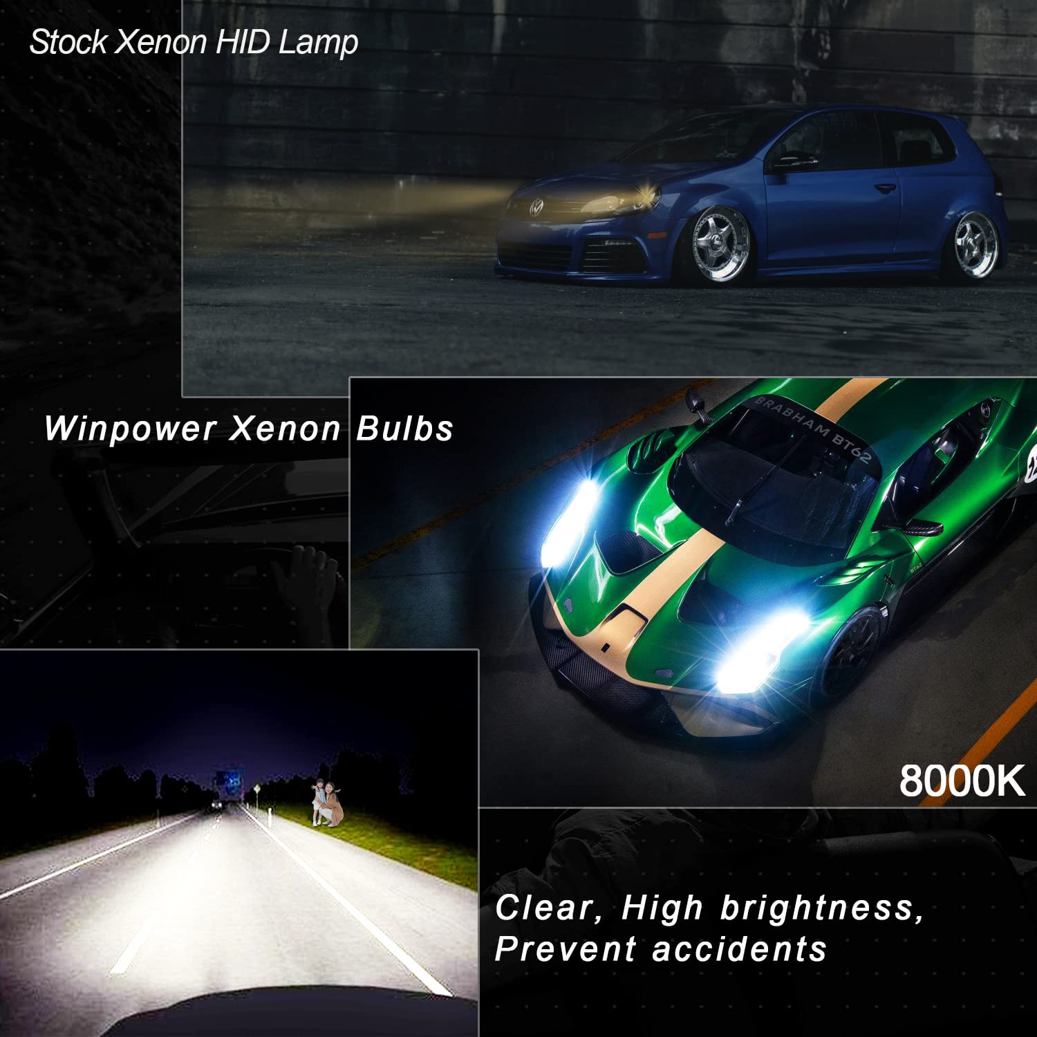 WinPower D3S emits 8000K color temperature for crisp highway visibility.