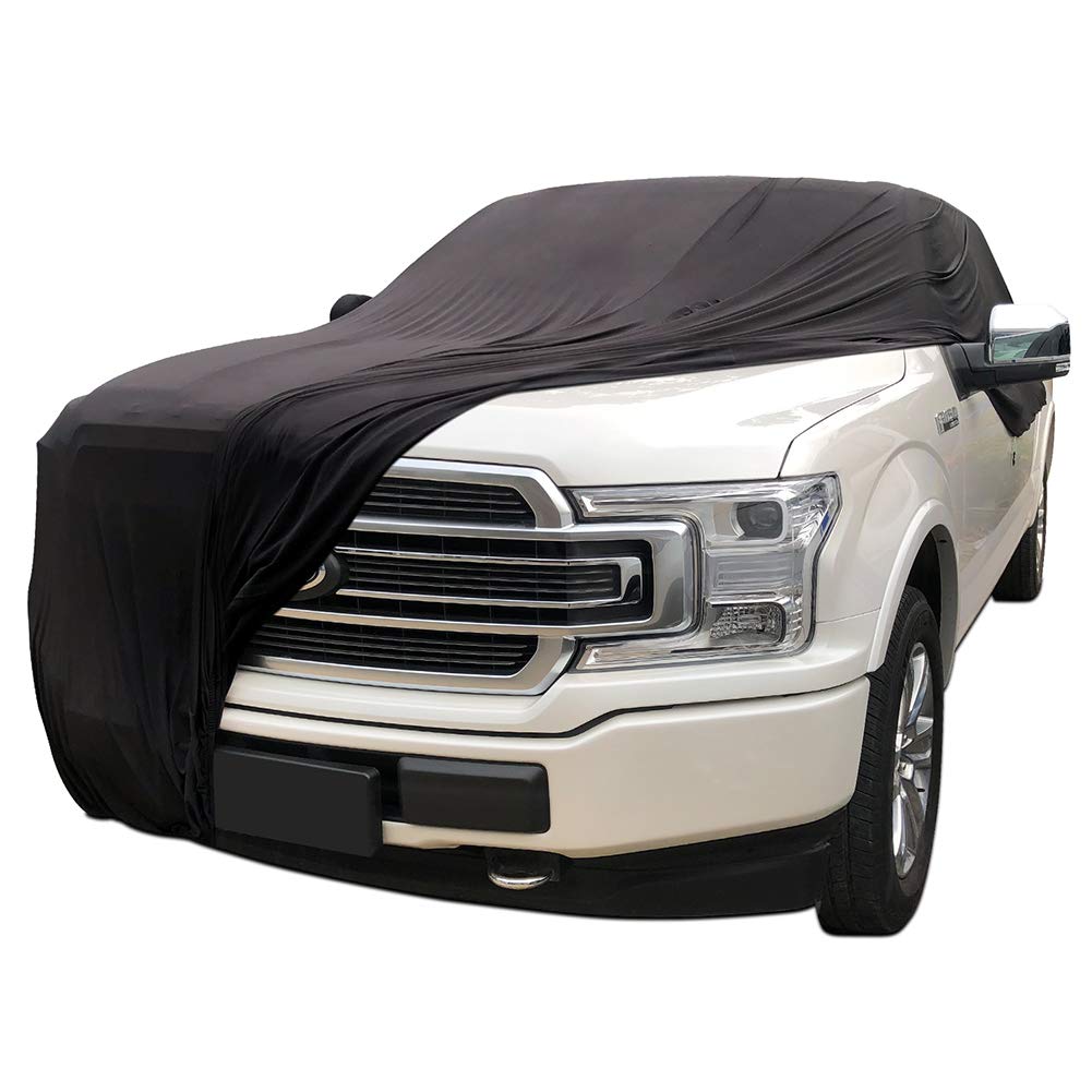WinPower indoor car cover with stretch fabric protects from dust in garages.