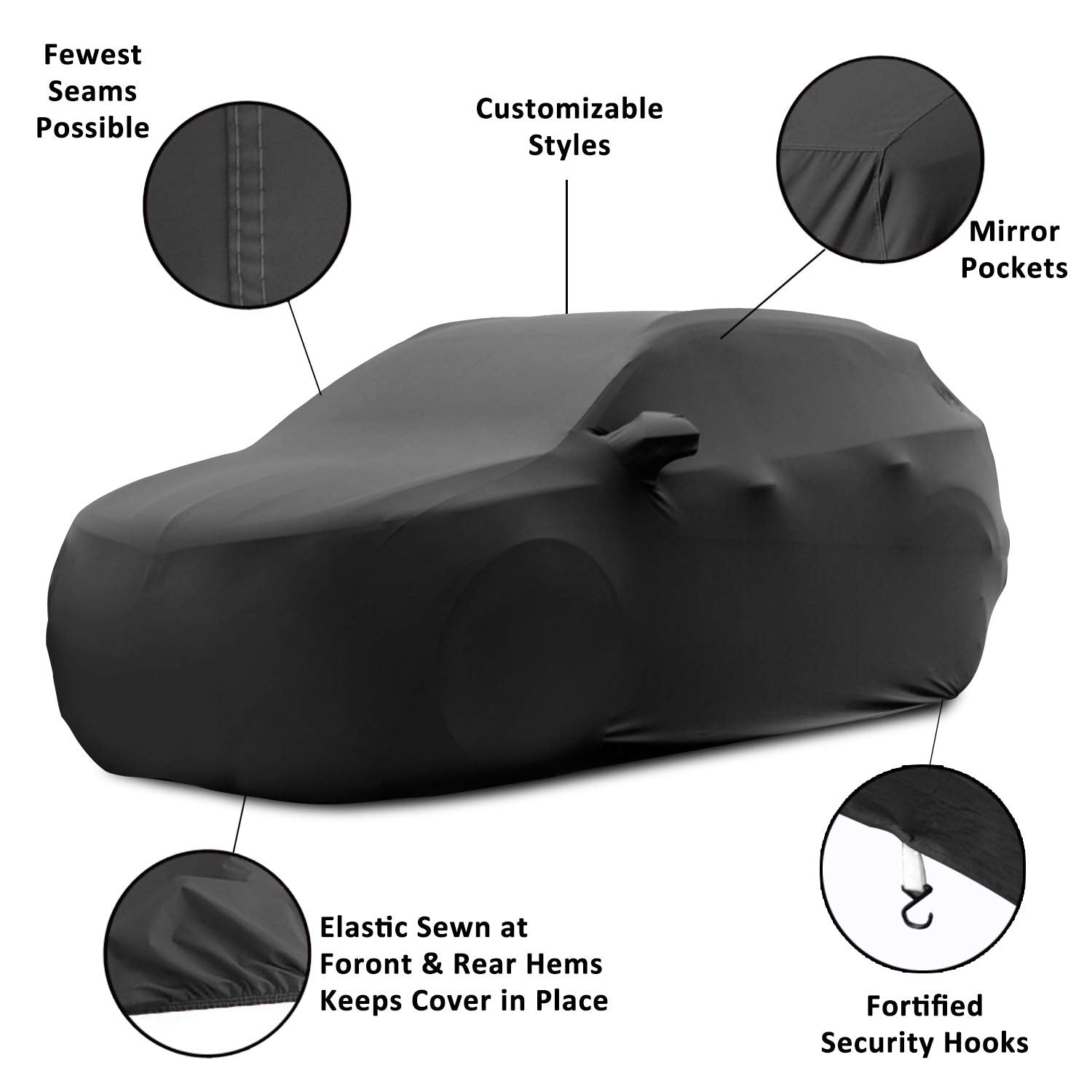 WinPower SUV indoor cover showing stretch-fit on car lines