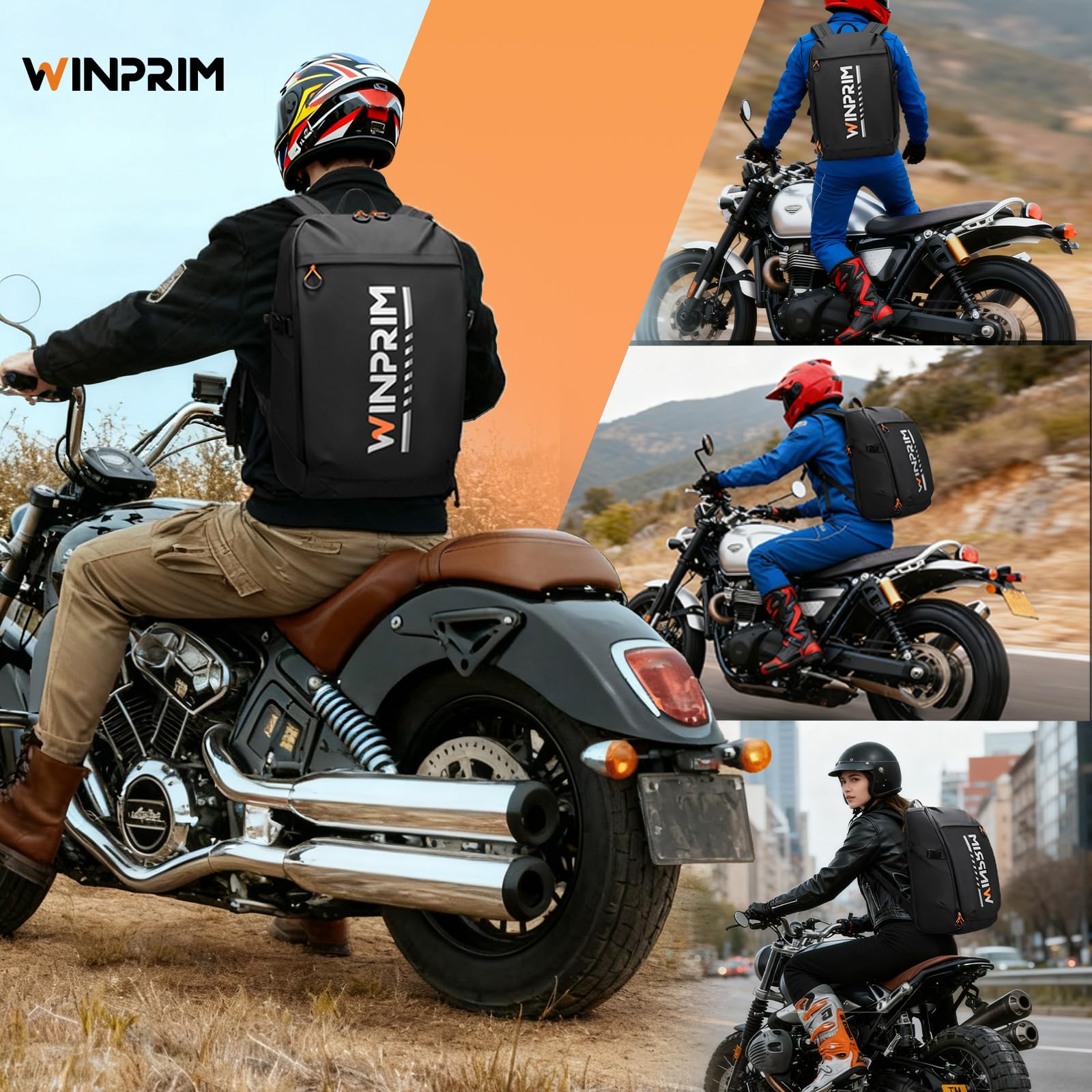 WINPRIM ergonomic padding and straps reduce shoulder strain on long trips.