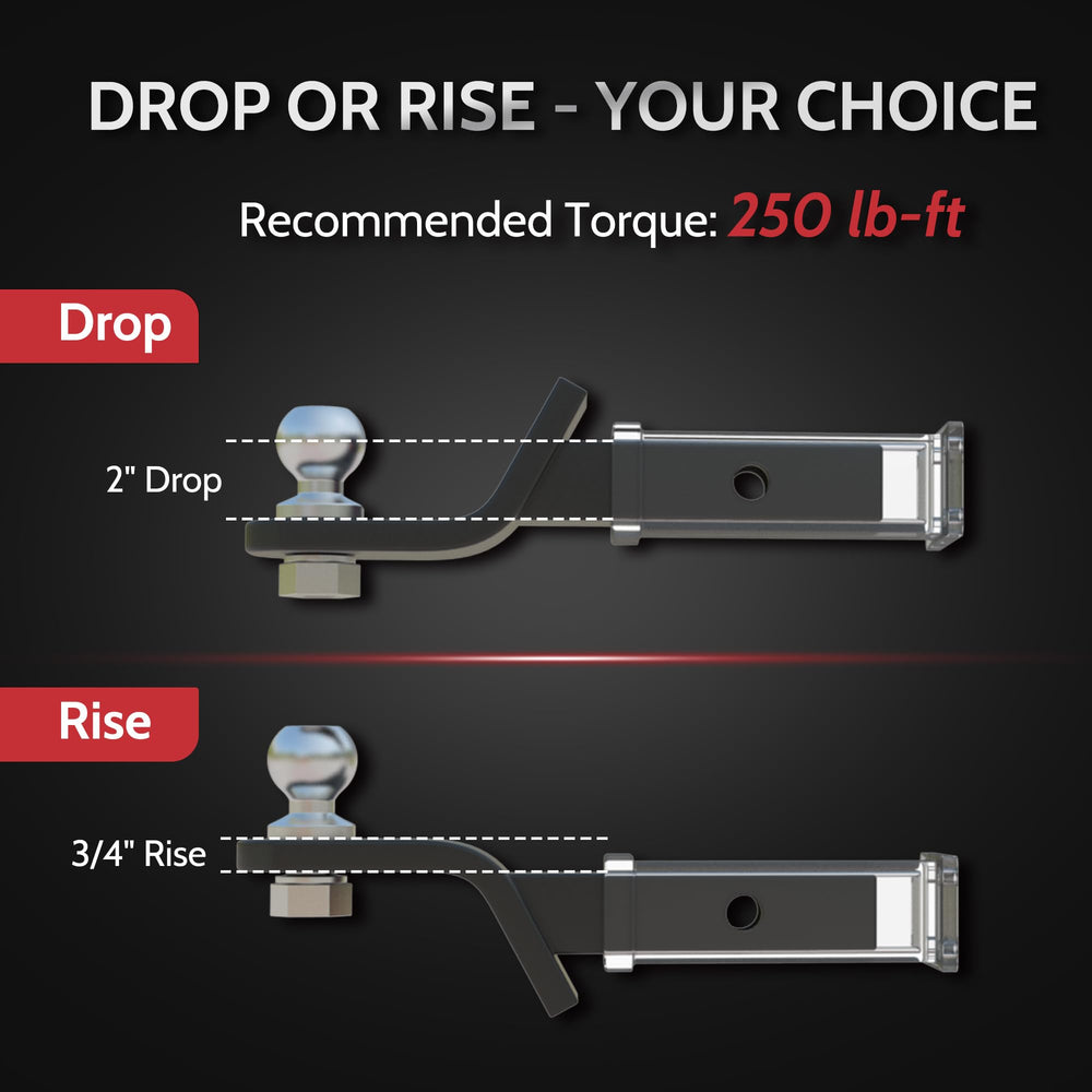 WINSBULL hitch supports up to 7,500 lbs GTW for sturdy towing.