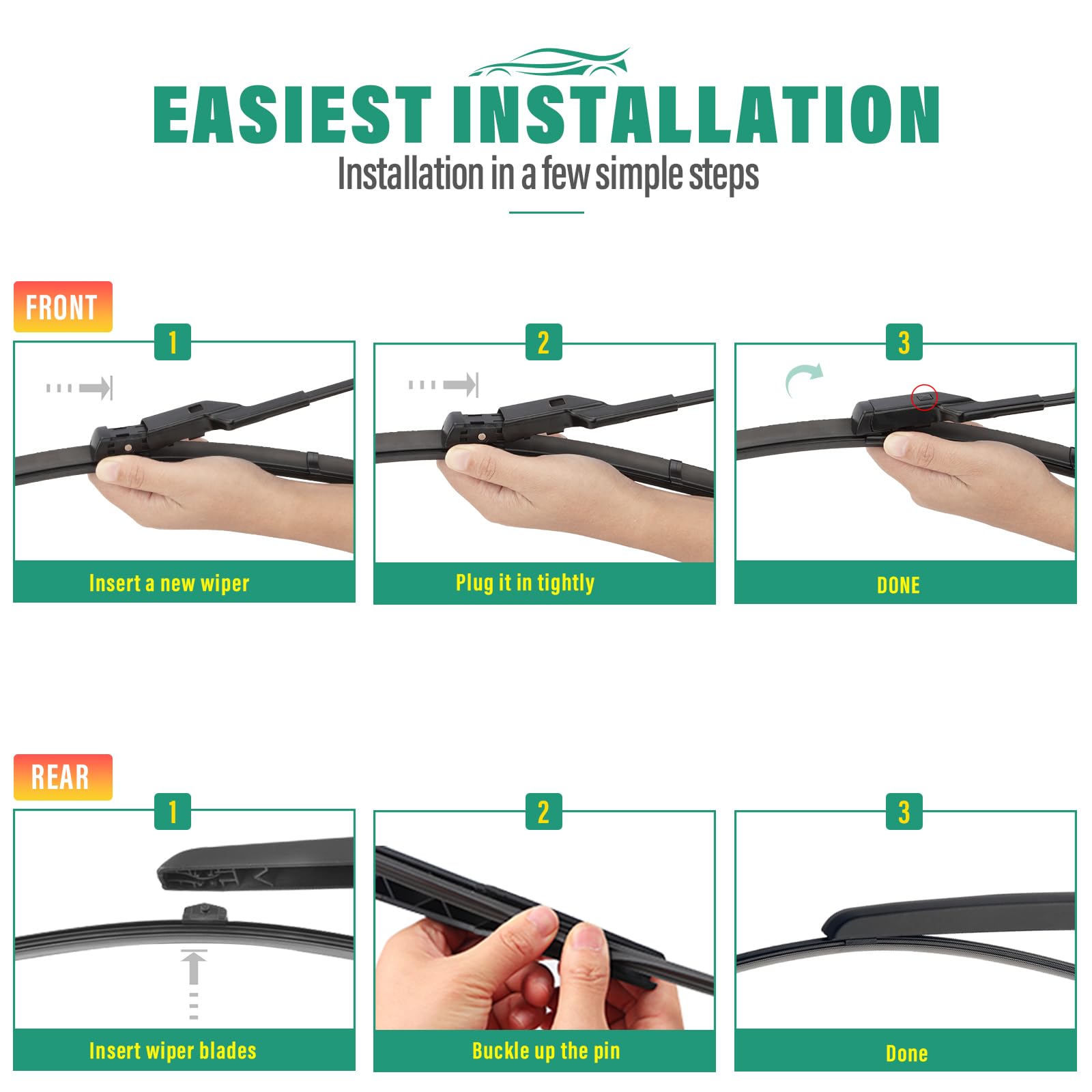 WINDSMILE easy-install blades install without adapters