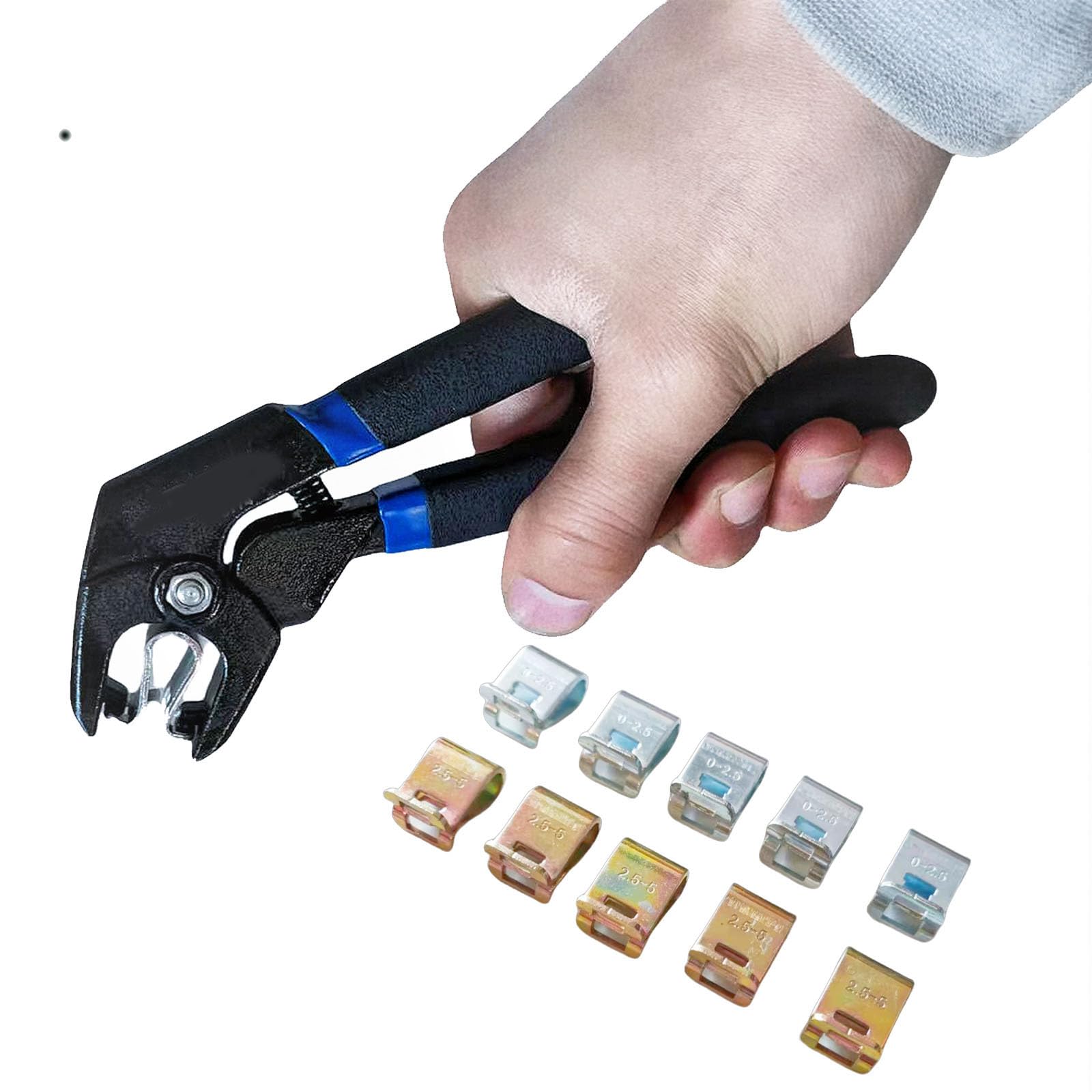 WINTOWIN pliers in action enabling quick holds during glueing and welding