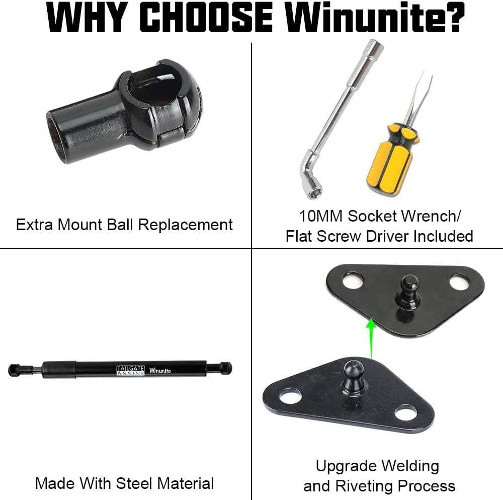 Quiet tailgate descent from Winunite reduces slam and noise.