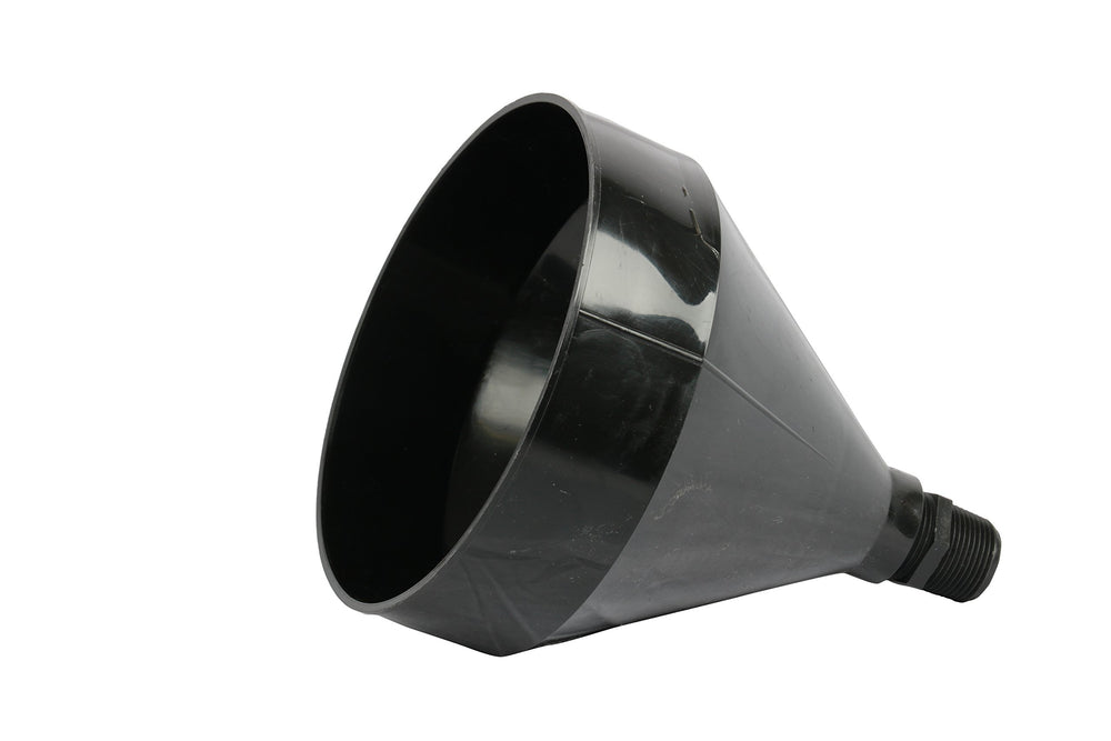 WirthCo Funnel King 1 inch thread drum funnel attached to a standard drum for spill free filling.