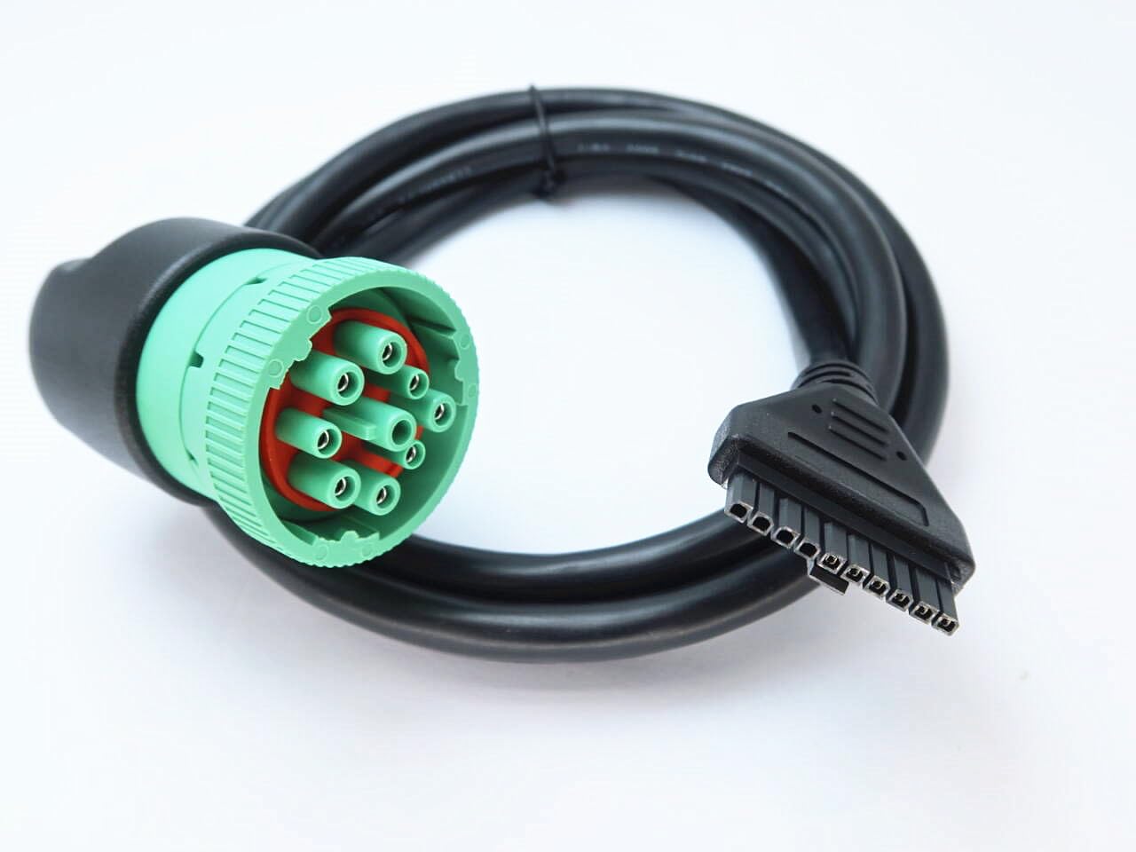 WISDOMHOOD green 9 pin to 10 pin J1939 cable for PT30 ELD enables reliable data connections