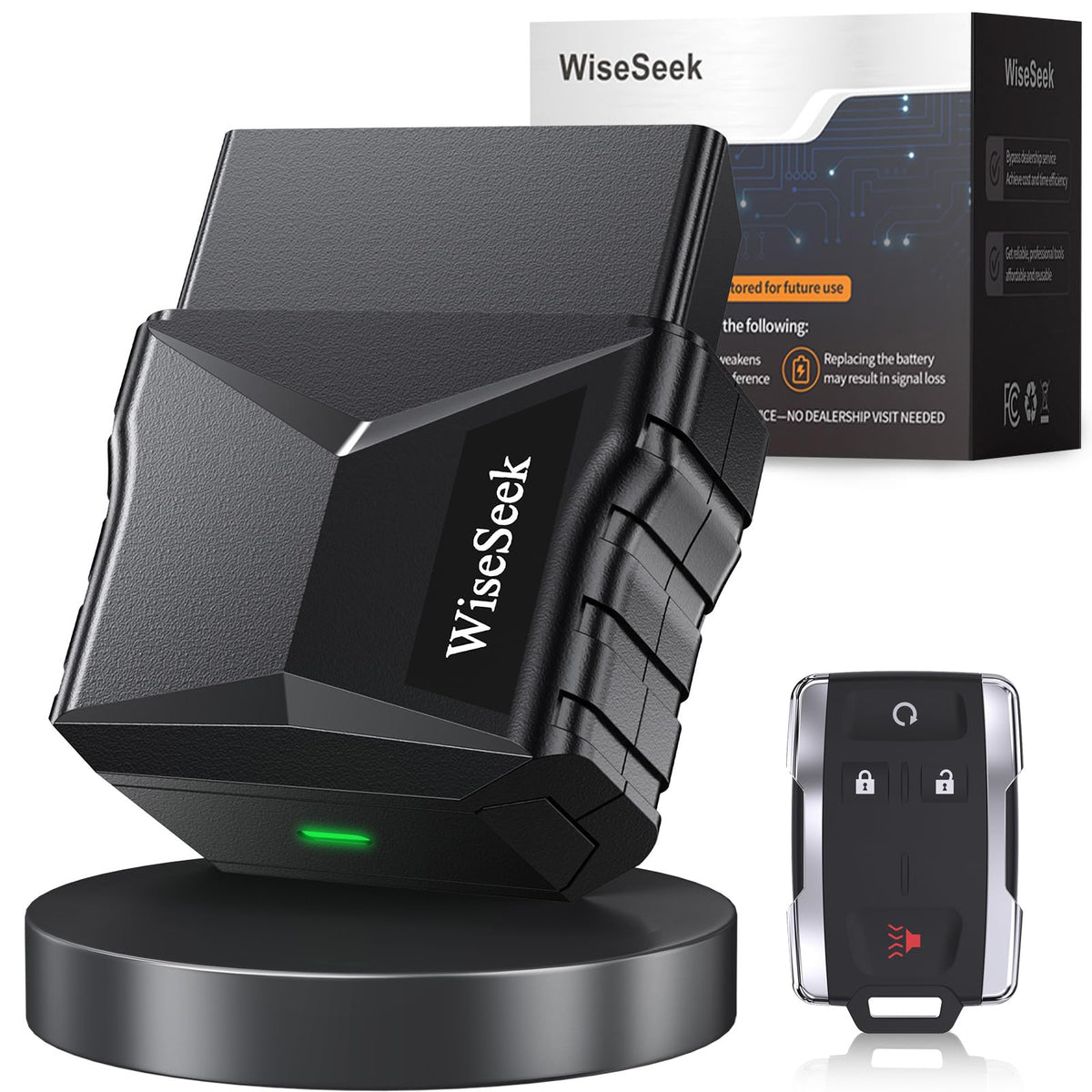 WiseSeek replacement key fob set ready for DIY programming.