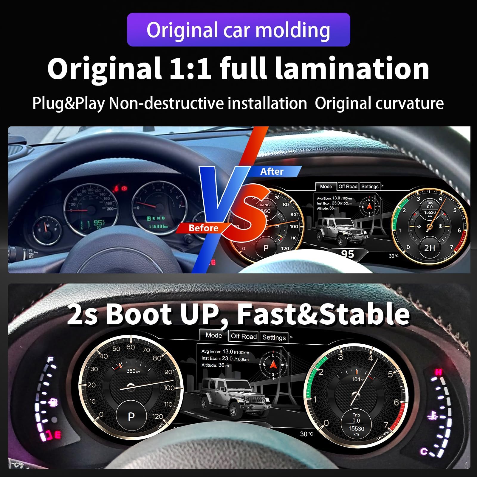 Wislinkvisontek plug-and-play install for easy dashboard upgrade.