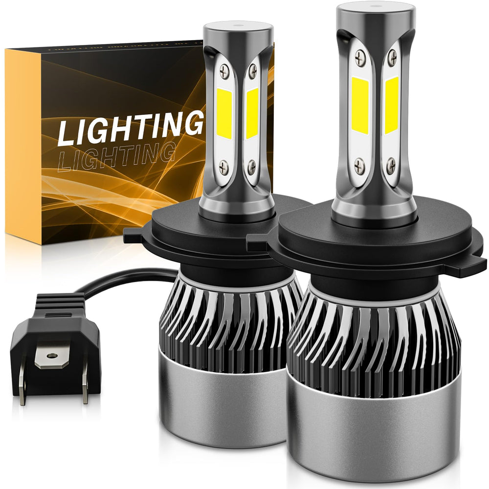 WISONDAP bulbs 6500K cool white pack2 illuminate wide-area visibility for night driving