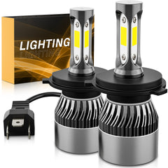 WISONDAP bulbs 6500K cool white pack2 illuminate wide-area visibility for night driving