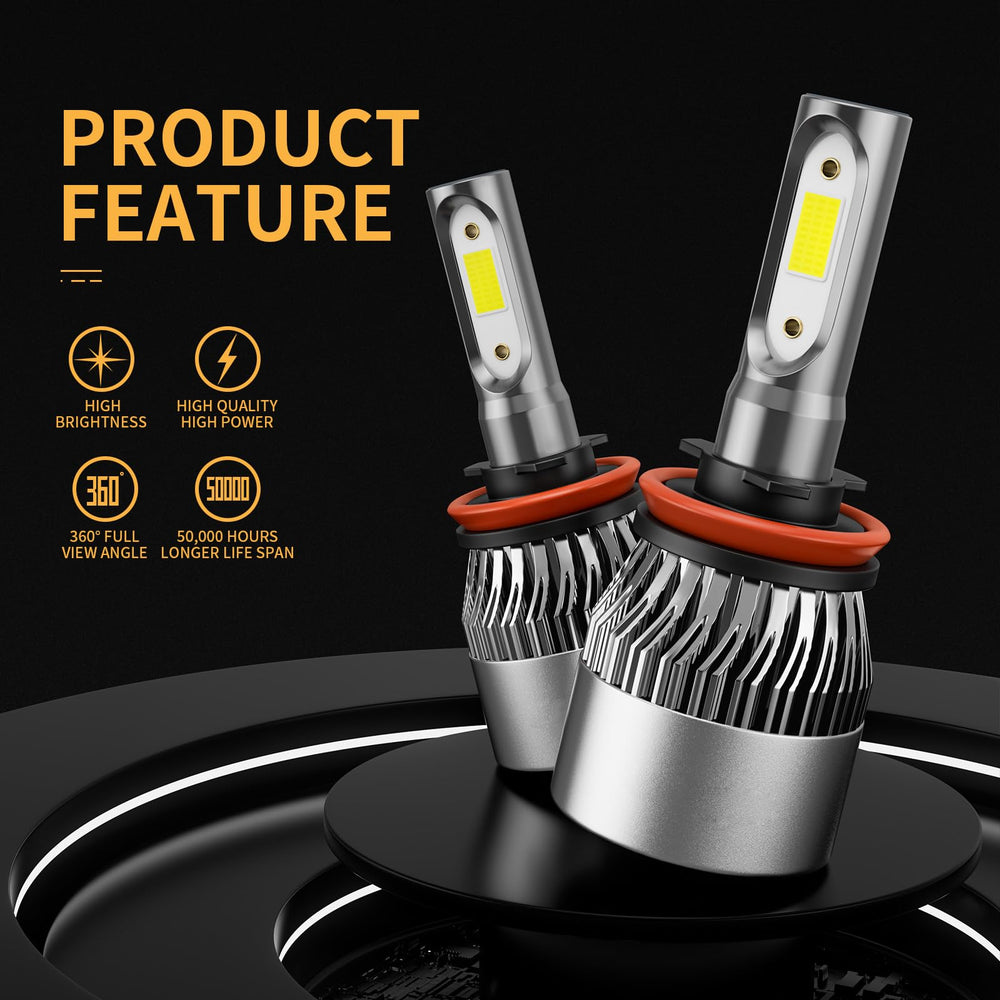 Wisondap H8/H9/H11 bulbs demonstrating IP68 waterproof design for off-road use