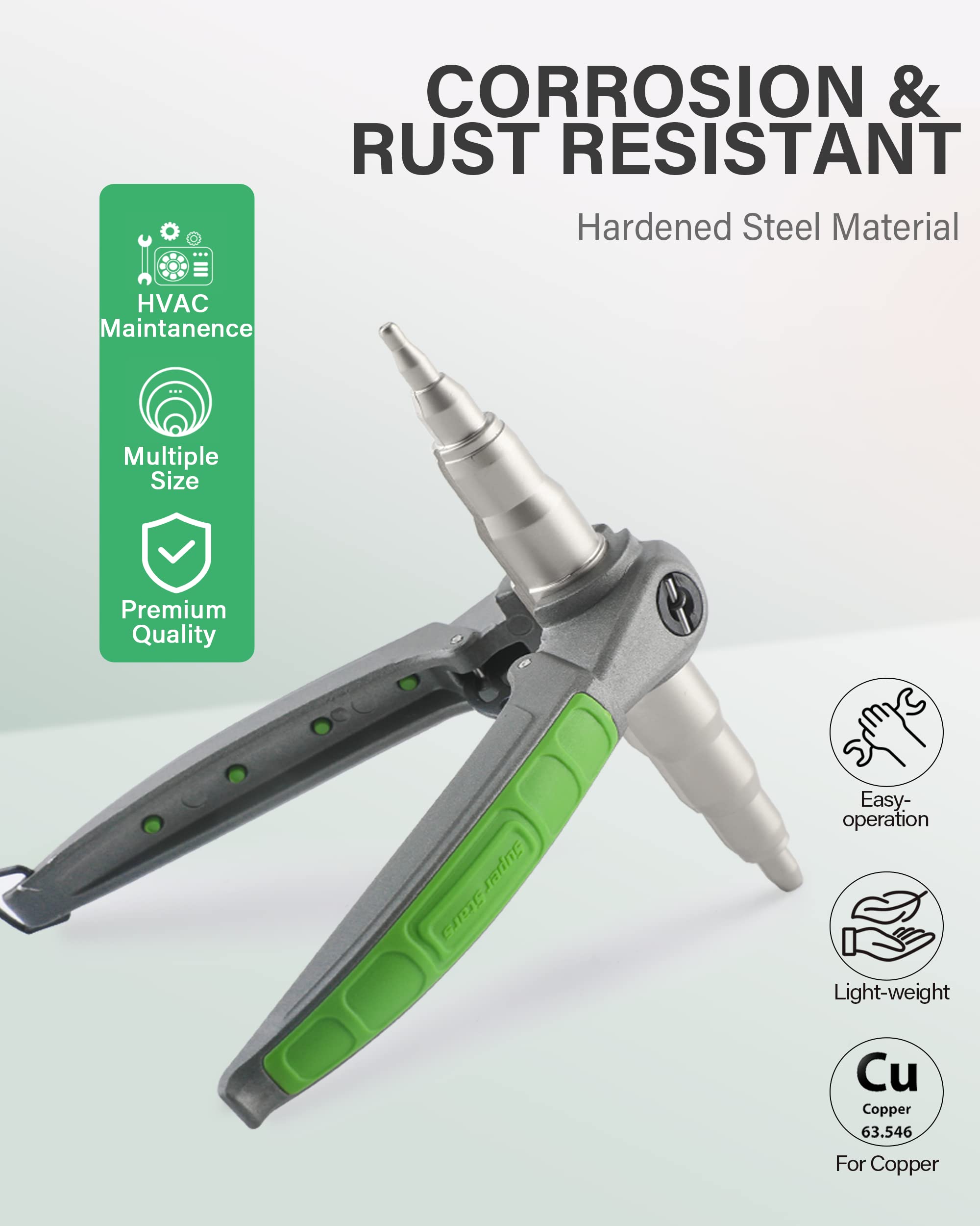 Wisscool expanding tube ends showing versatile 1/4 to 7/8 in range