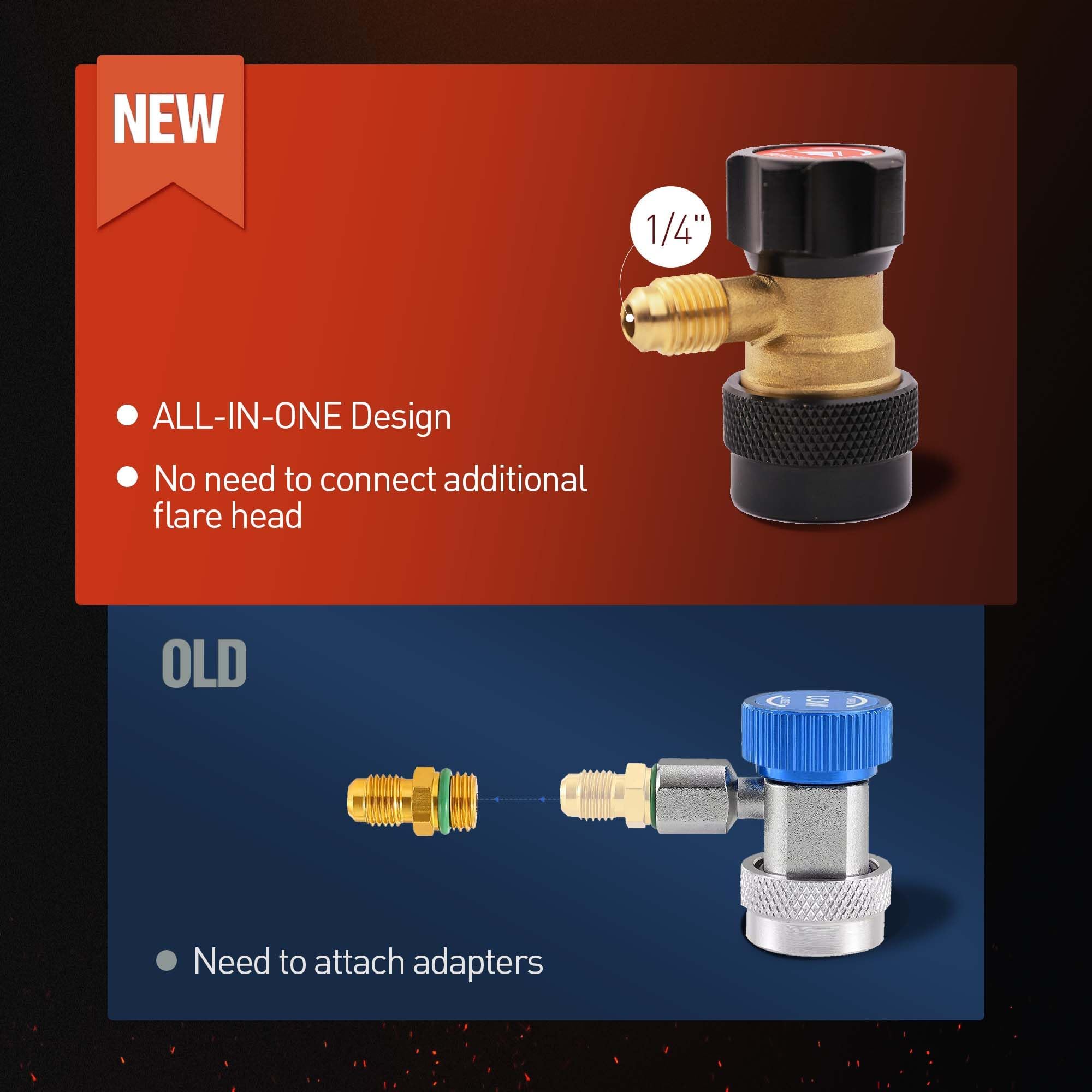 Wisscool R134a low-side coupler designed for fast, leak-resistant recharging