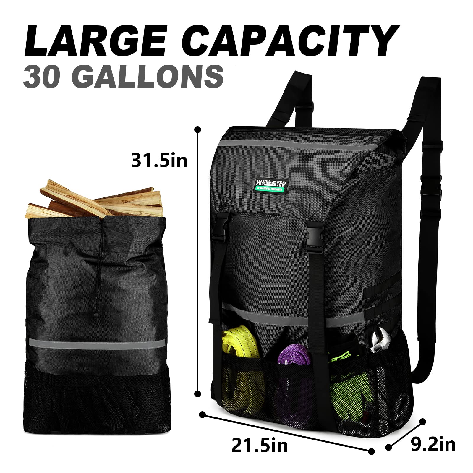 WITSTEP 1680D reinforced canvas with waterproof interior for rugged use