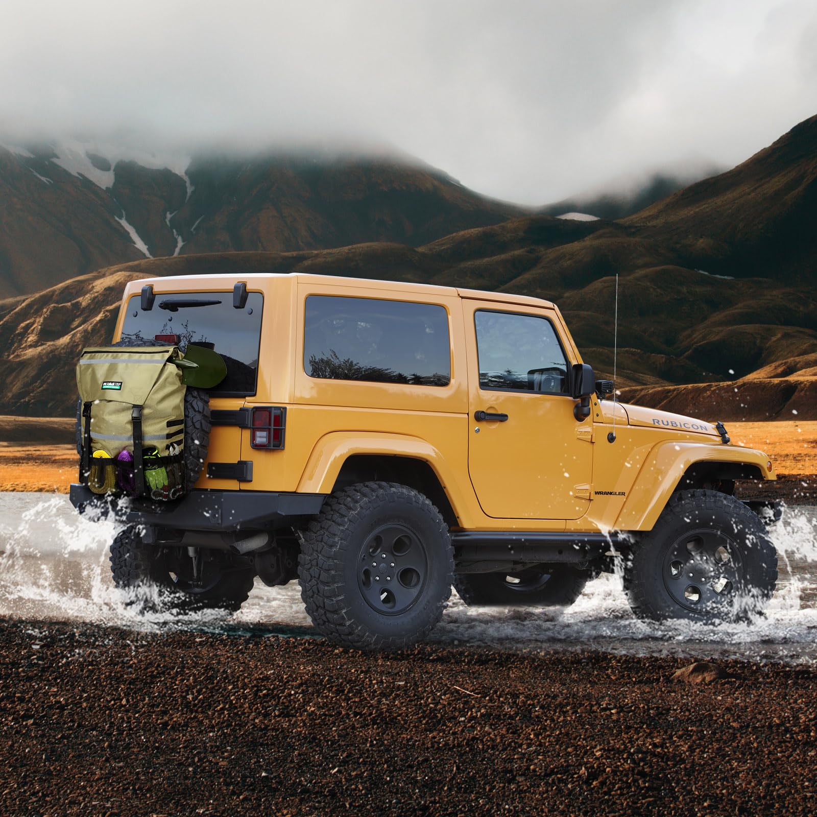 WITSTEP easy install with X-straps secures the bag during bumpy off-road days