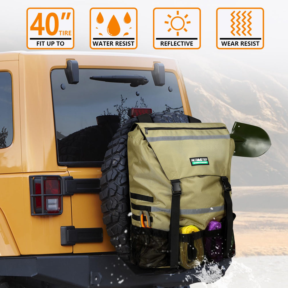 WITSTEP bag shows integrated top zip pocket for dirty clothes during off-road adventures