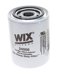 WIX 24006 fuel filter front view showing sturdy housing for reliable filtration