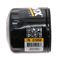 WIX 51056 oil filter side view highlighting compact installation design