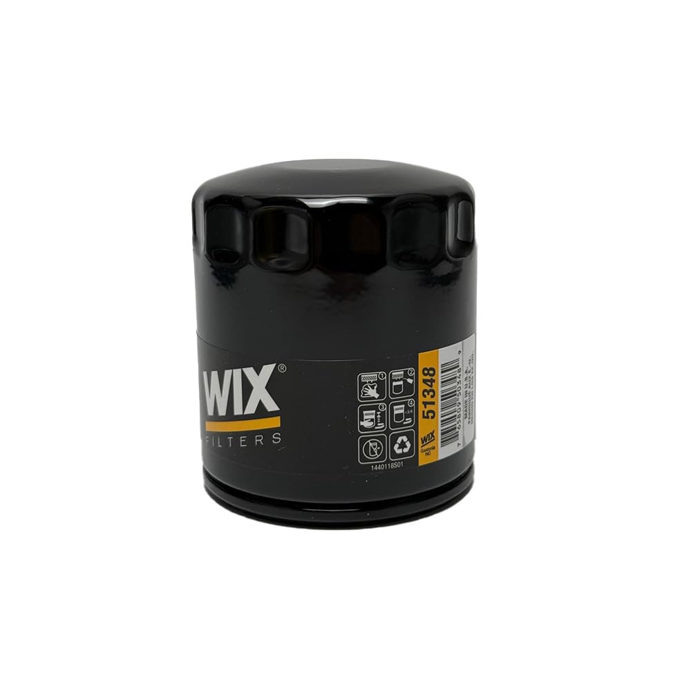 Wix 51348 spin-on lube filter installed view; easy oil change
