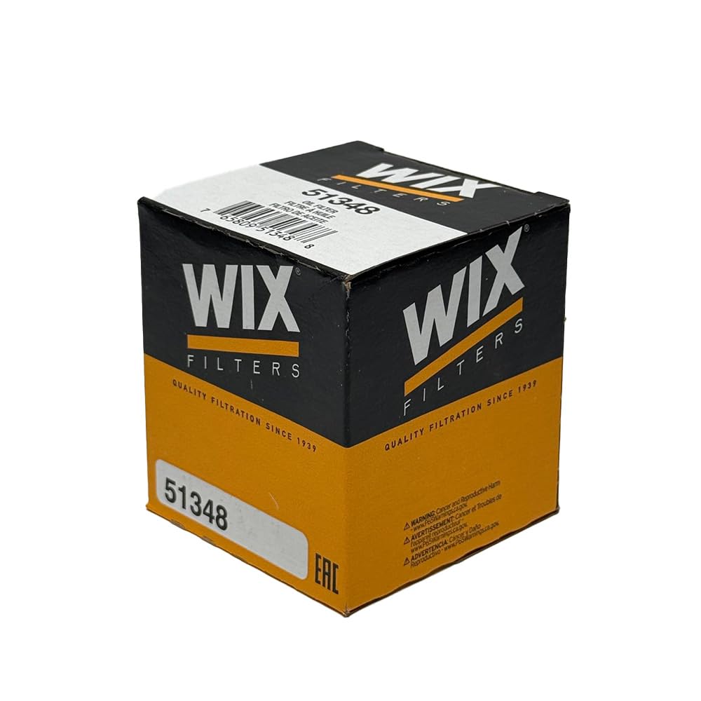 Wix 51348 spin-on lube filter side view; durable canister design