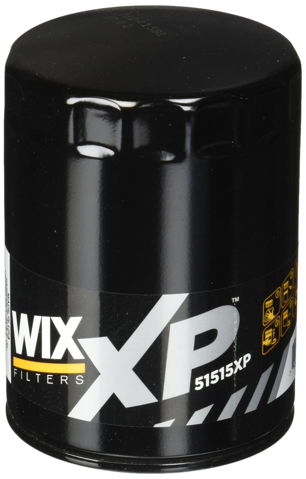WIX 51515XP oil filter product shot highlighting advanced filtration for synthetic oils and protection