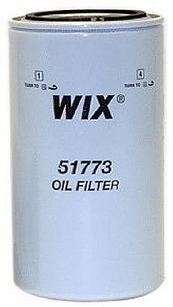 WIX 51773 heavy-duty spin-on lube filter product image showing rugged gasket and mounting plate for durability