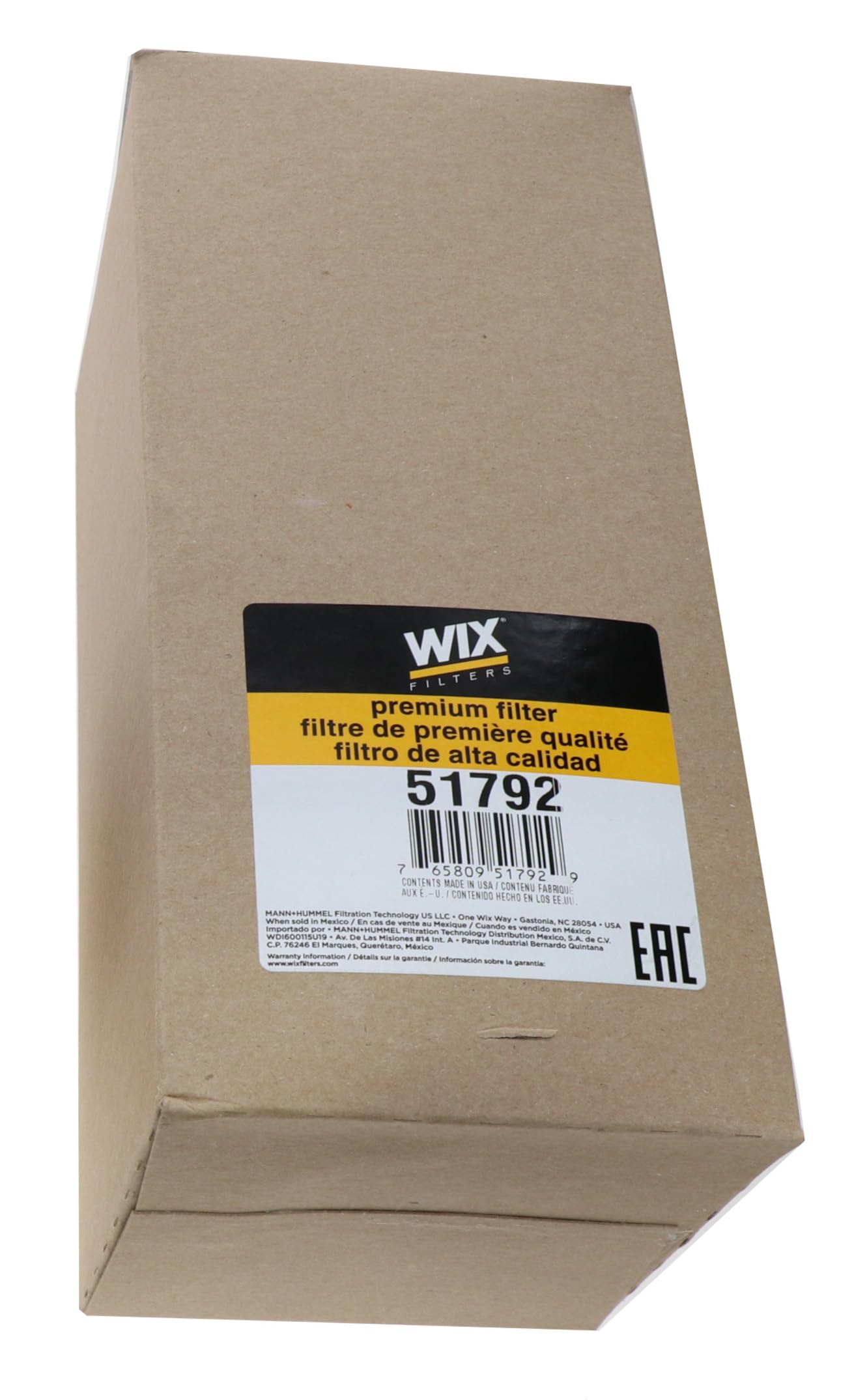 WIX 51792 durable packaging highlighting reliability and long service life