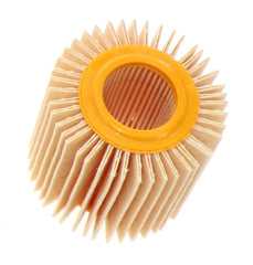 Wix 57047 oil filter media detail showing dirt-trapping blend for cleaner oil