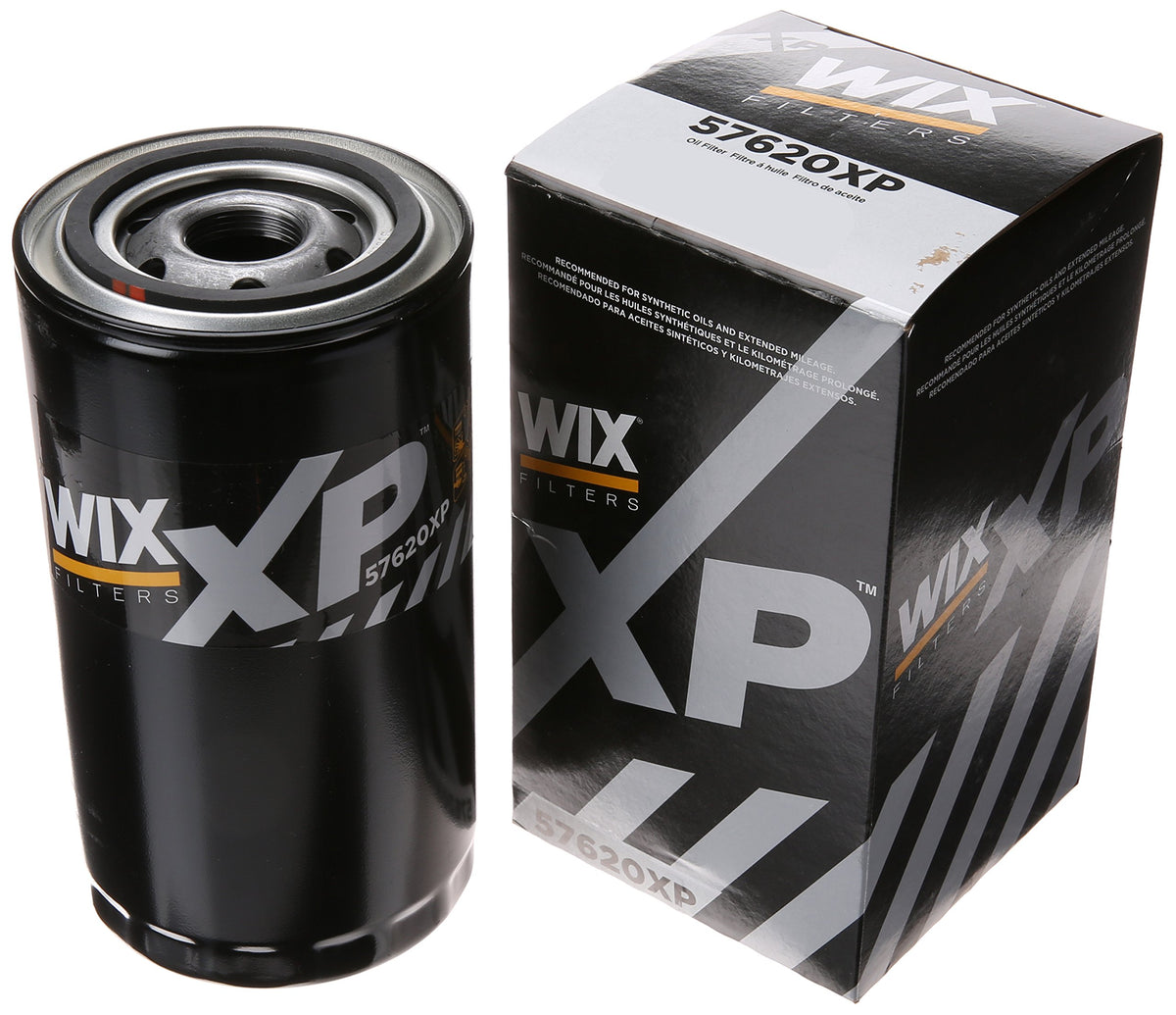 WIX 57620XP oil filter front view showing compact, rugged design for diesel engines