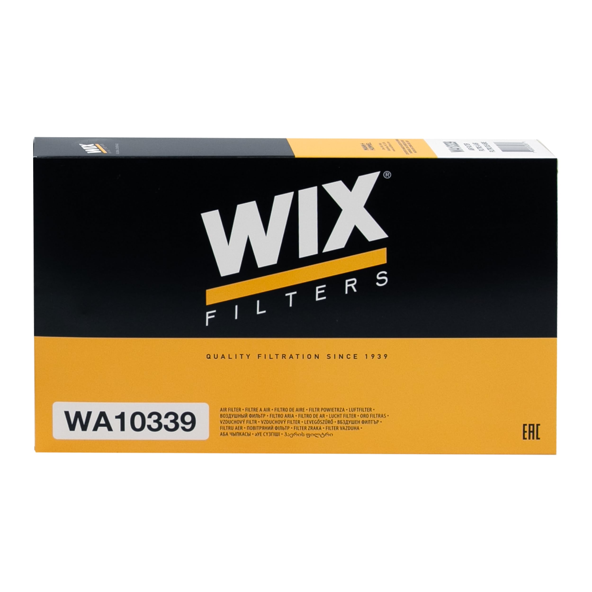 WIX air filter for Honda Pilot and Ridgeline 2016-2019 packaging ready for installation.