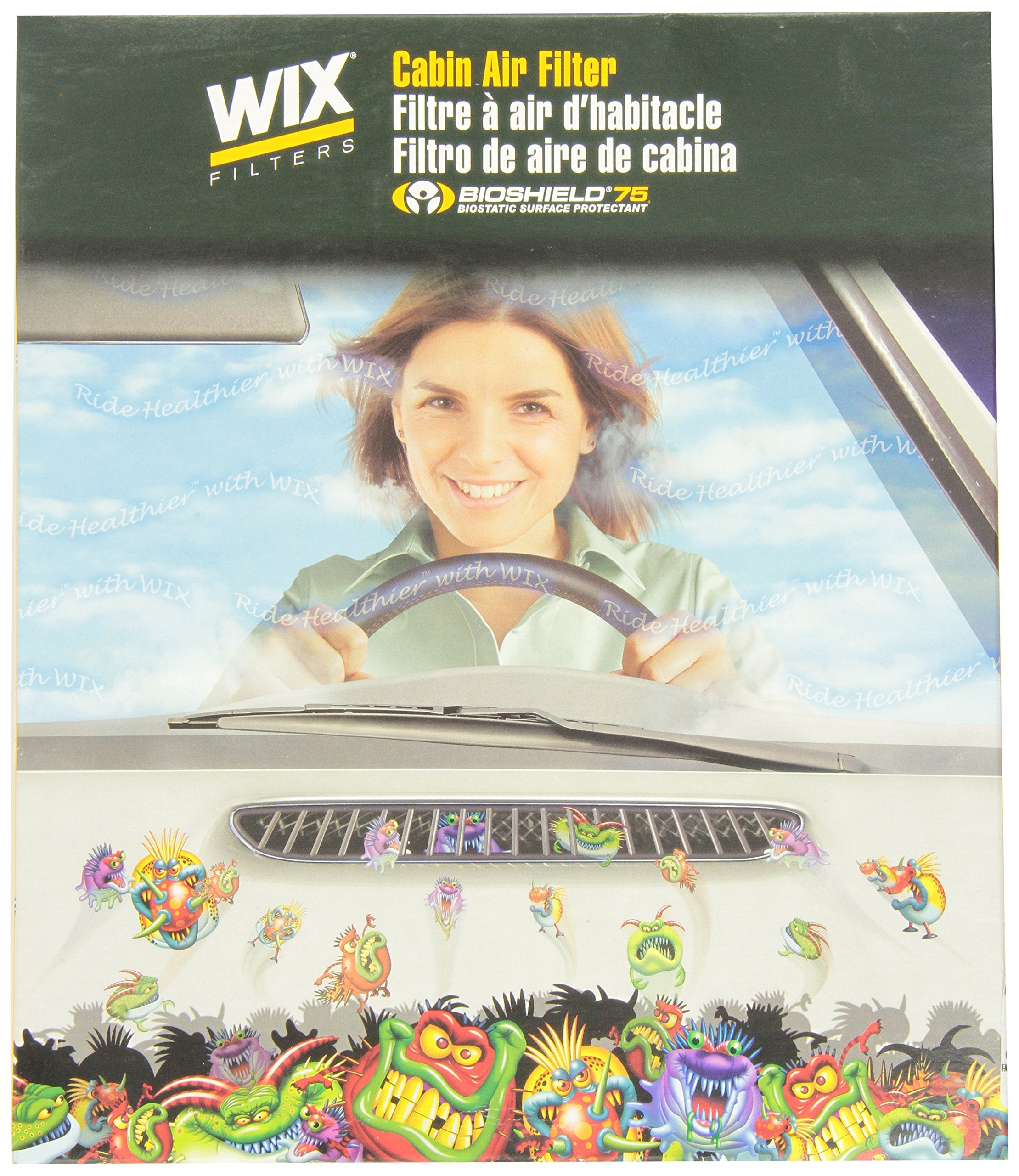 Wix Cabin Air Panel 24579 side view showing compact design for easy installation