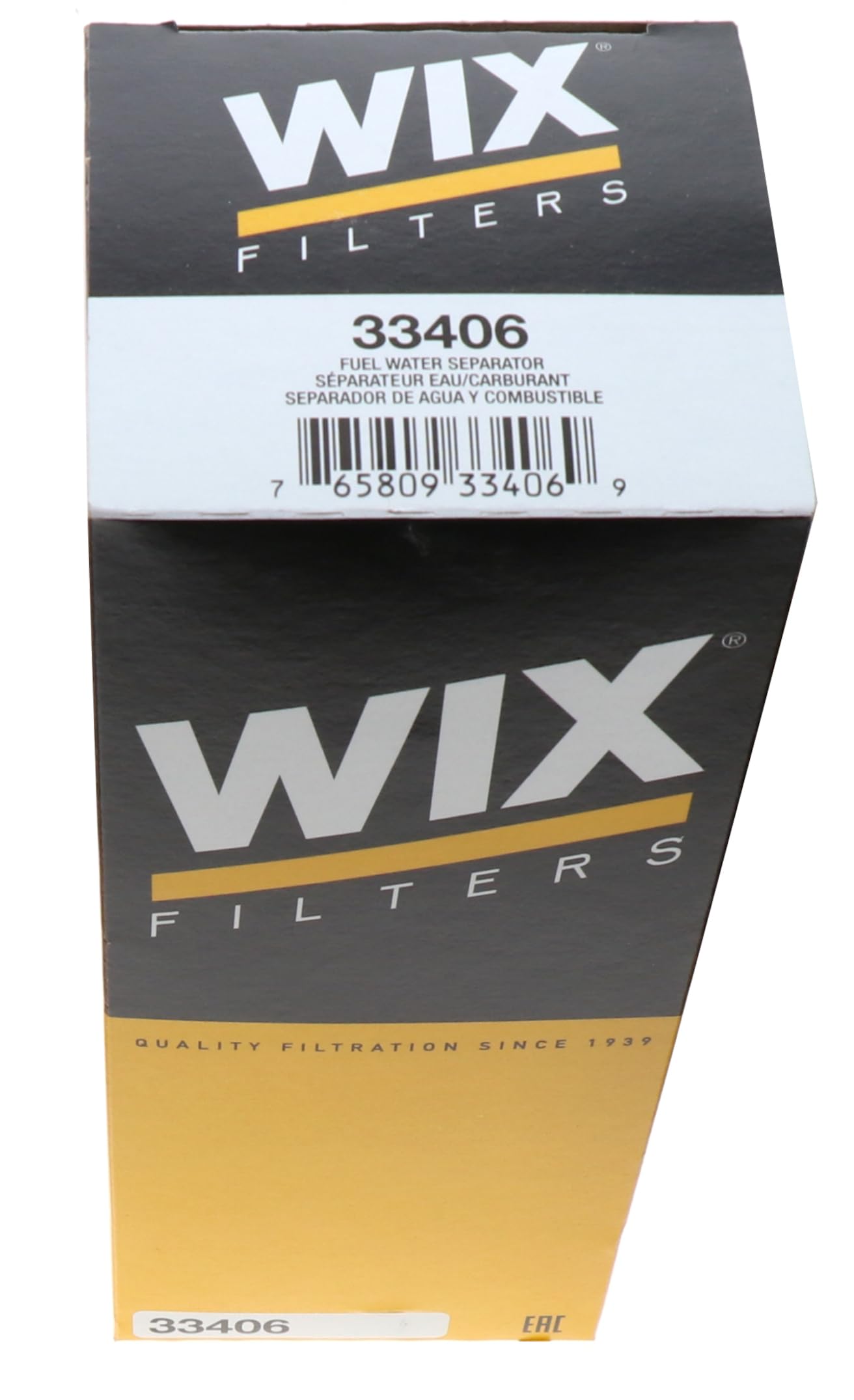 WIX 33406 dimensions label showing size and fit for heavy-duty applications