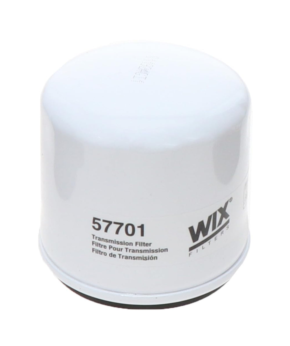 WIX Filters 57701 heavy-duty spin-on transmission filter front view showing durable construction