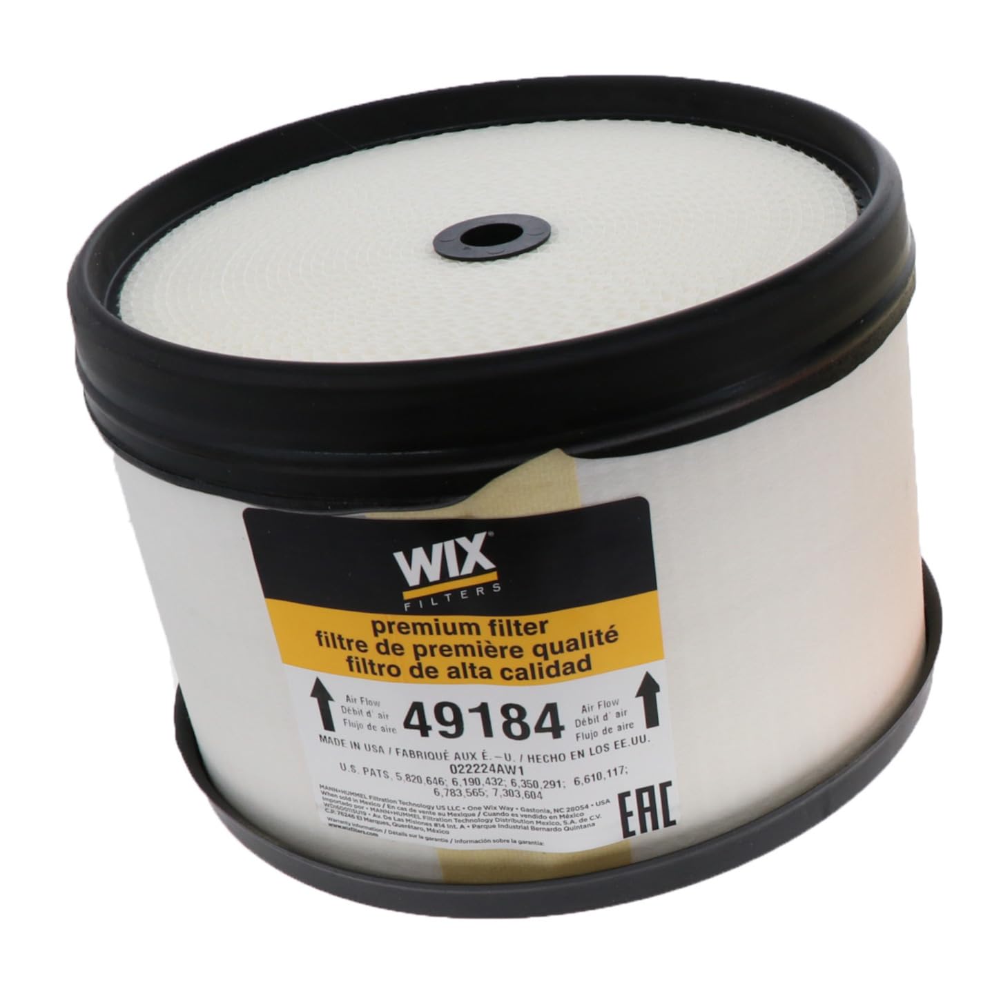 WIX Racing Filters air filter assembly shows durable construction for engine protection.