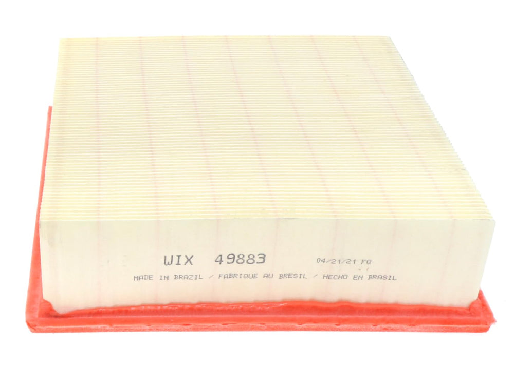 WIX Racing Filters Air Filter Panel side profile shows a sturdy, durable frame