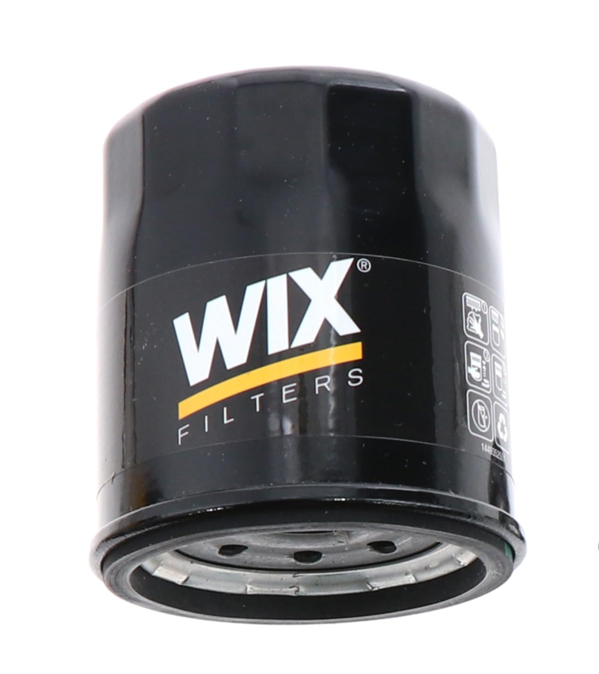 WIX Spin-On Lube Filter front view shows durable design improving engine oil cleanliness