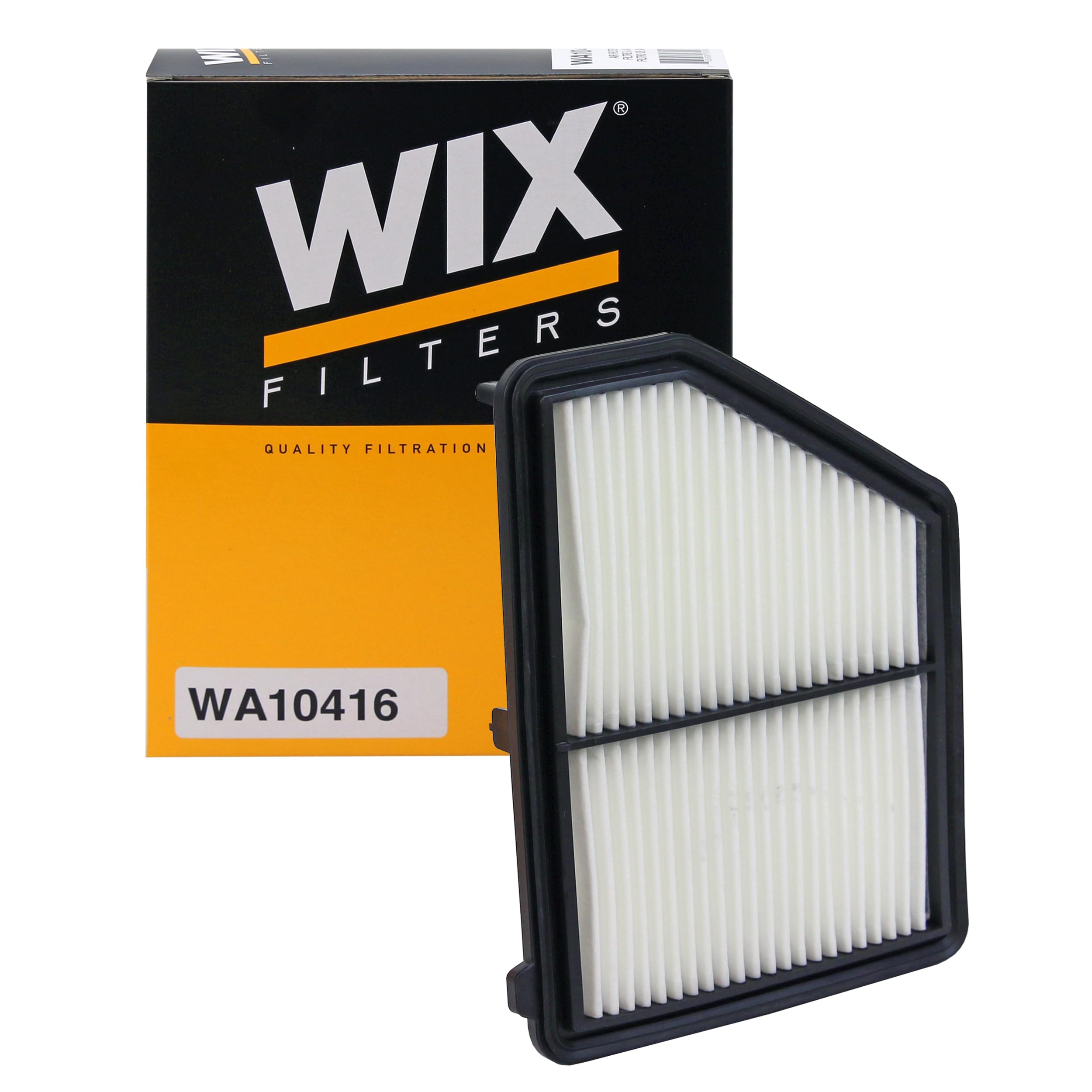 WIX WA10416 engine air filter for Honda Civic 2016-2019 with embossed pleats for dirt capture.