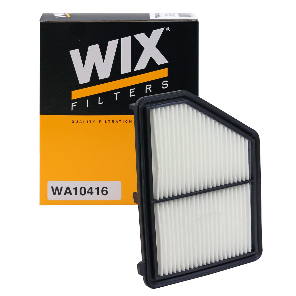 WIX WA10416 engine air filter for Honda Civic 2016-2019 with embossed pleats for dirt capture.