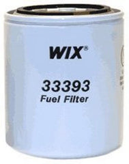 Wix WIX33393 heavy-duty spin-on fuel filter for cleaner fuel and quick filter changes.