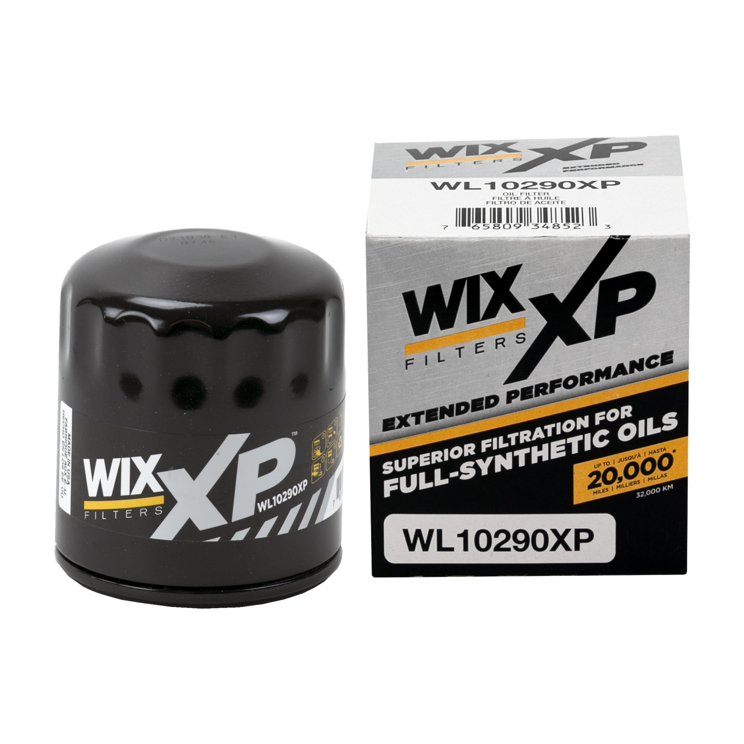 WIX WL10290XP oil filter close-up highlighting advanced filtration for synthetic oil.