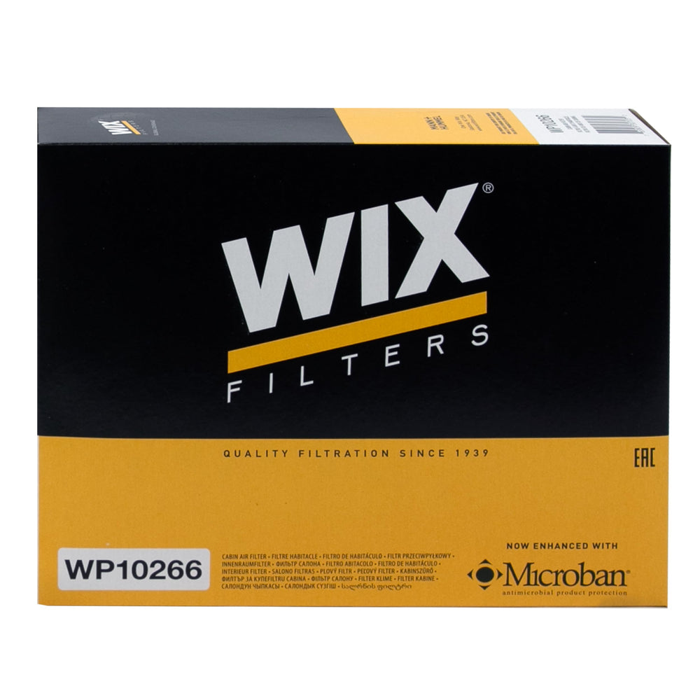 WIX WP10266 cabin air filter in the vehicle HVAC shows cleaner interior airflow