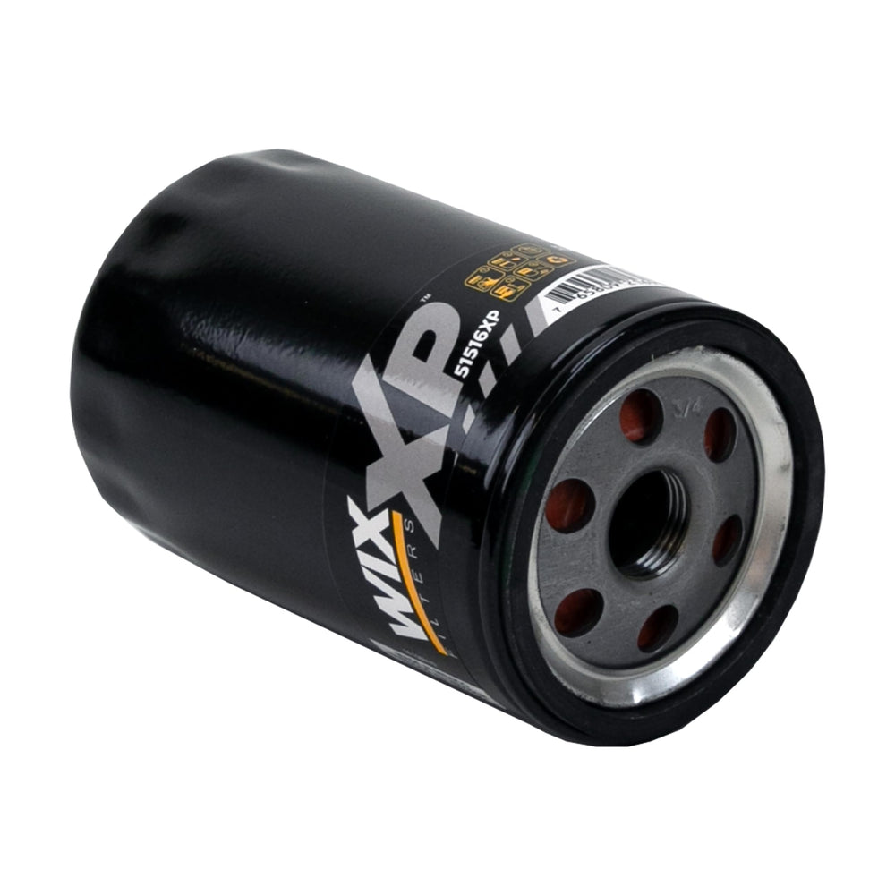 WIX XP oil filter packaging showcases advanced media for heavy duty protection.