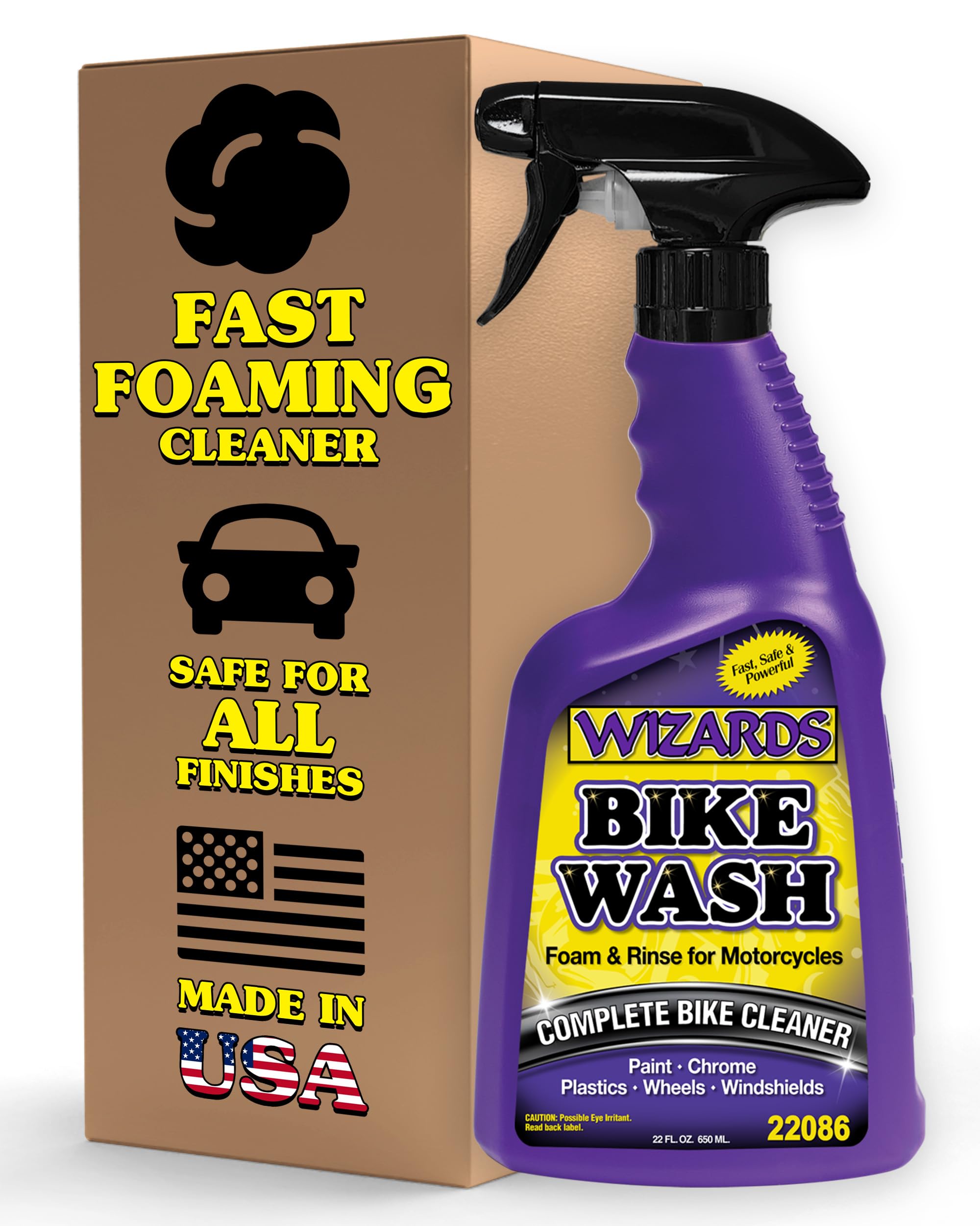 Wizards Bike Wash bottle pour for controlled application and quick detailing.