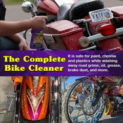Wizards Bike Wash bug remover application for highway trips.