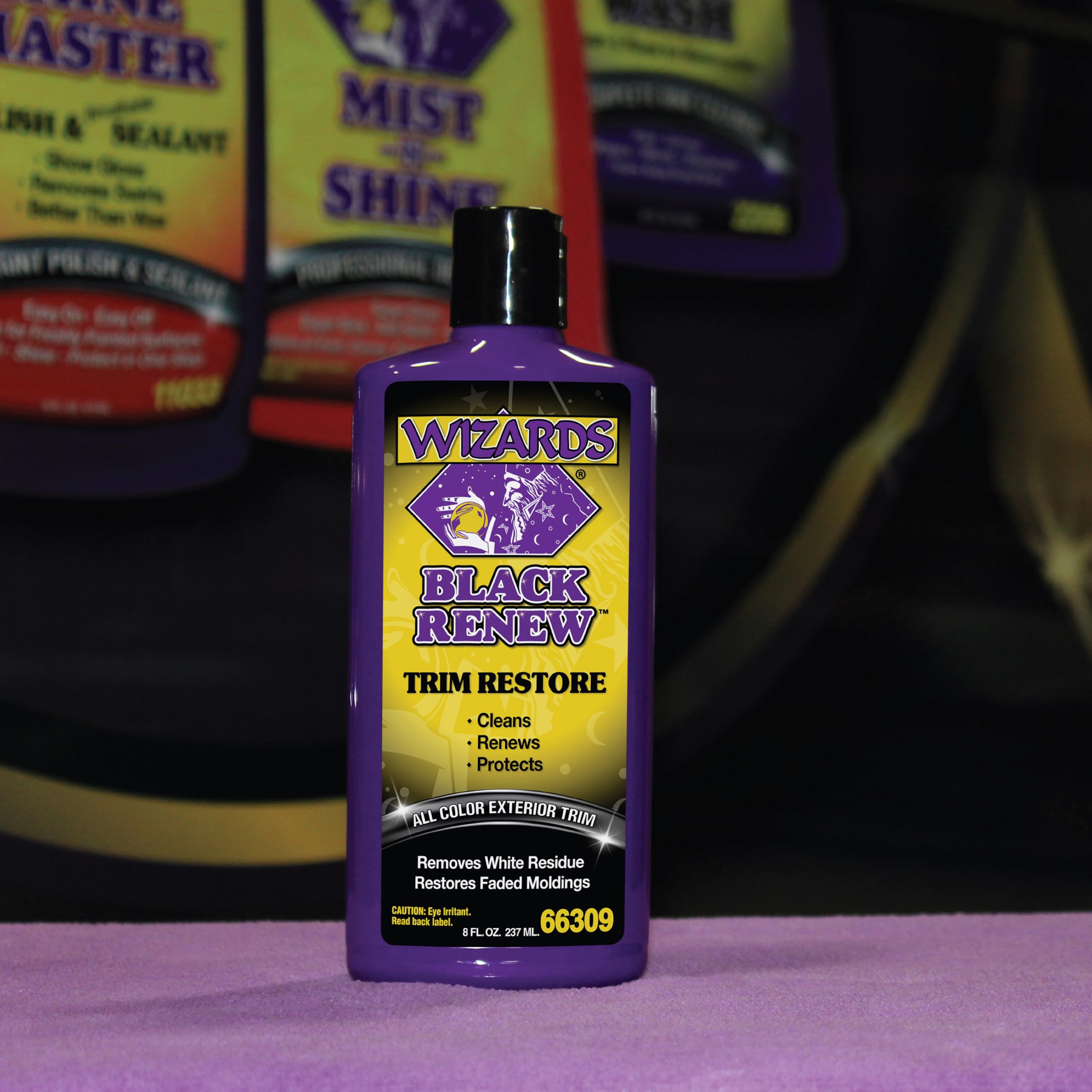 Wizards Black Renew restores dull plastic dashboards for a brighter cabin.