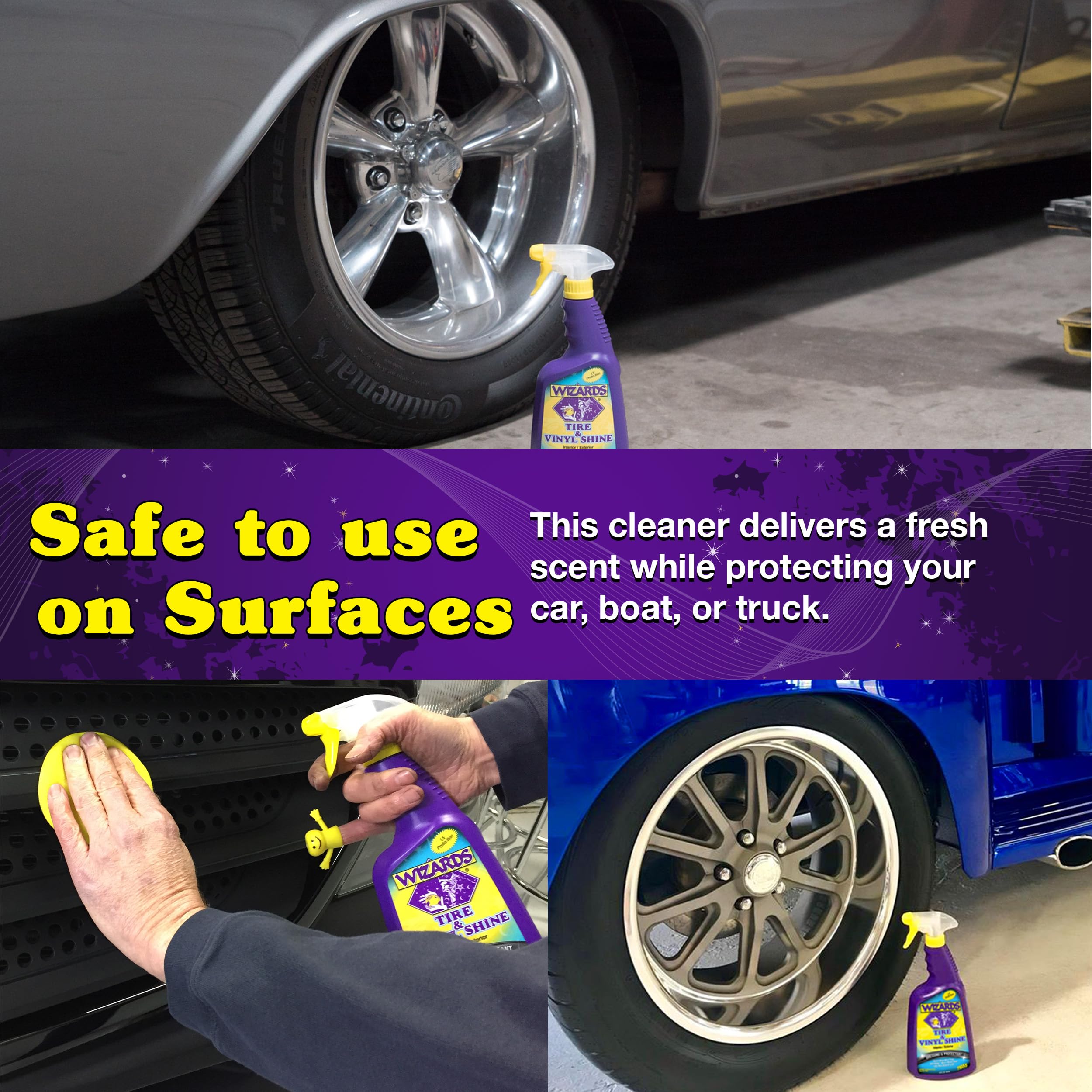 Wizards Tire and Wheel Vinyl Shine dashboard detailing on interior surfaces.