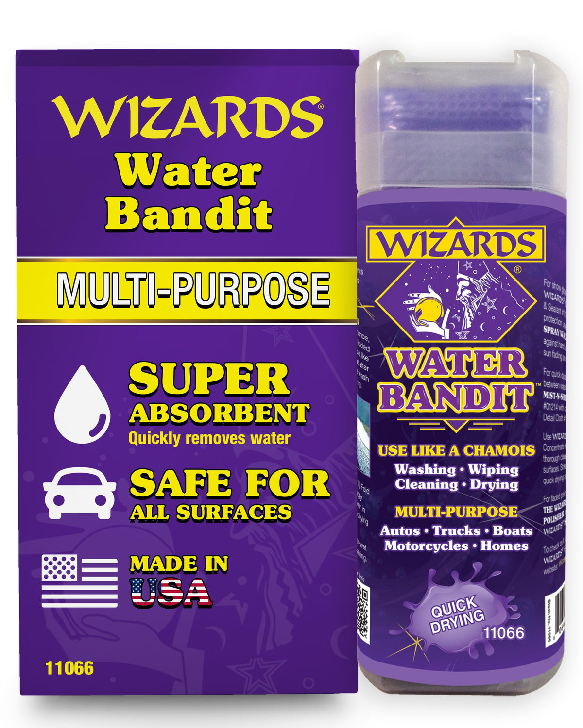 Wizards Water Bandit close-up highlights highly absorbent, lint-free material.