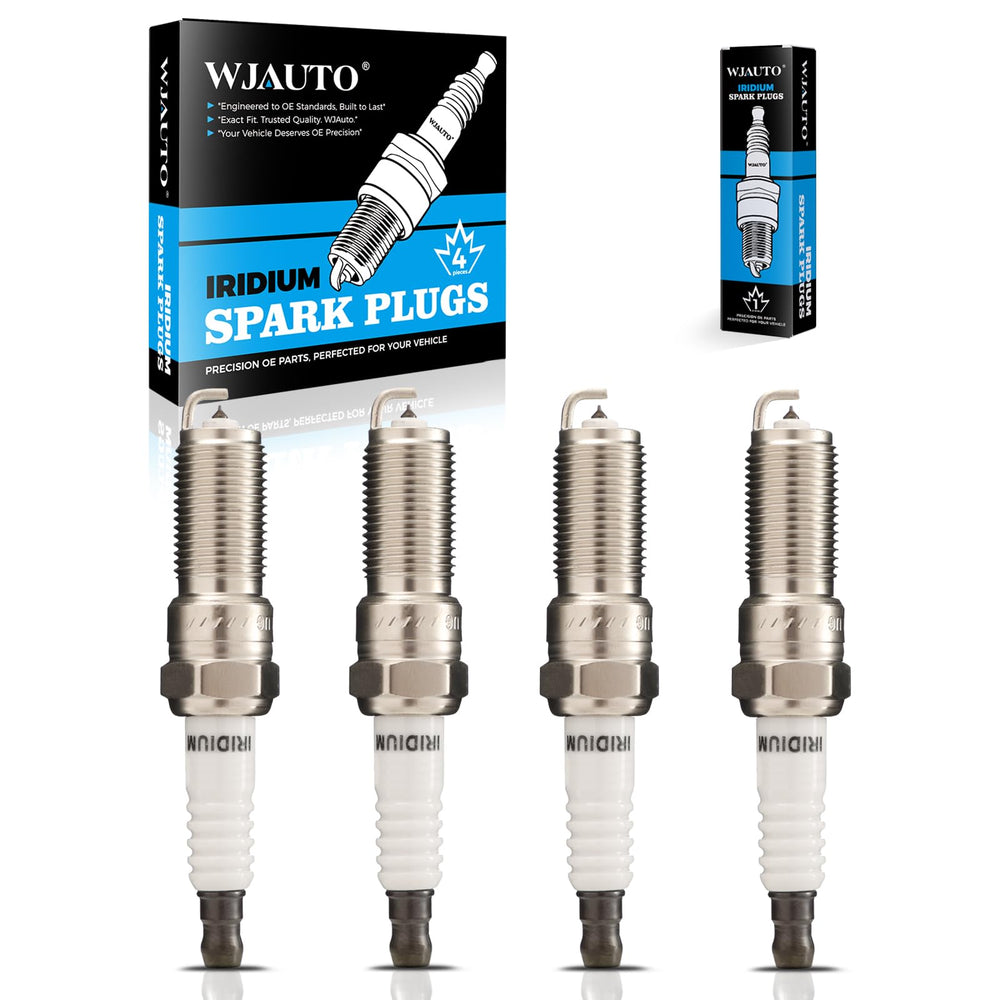 WJAuto iridium spark plugs front view for reliable ignition and smooth daily driving.